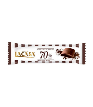 Chocolatina 70% Cacao 25g (16 ud) Lacasa