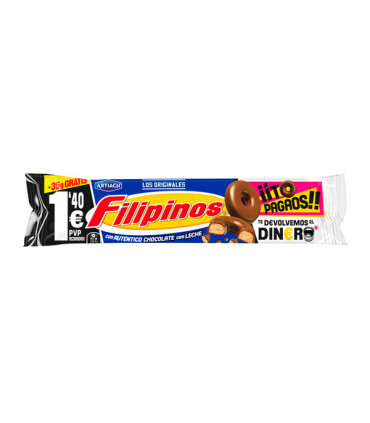 Filipinos Chocolate con Leche 128 g (12 ud) Artiach