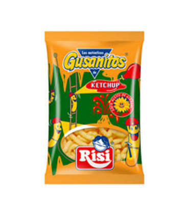 Gusanitos ketchup 35 g (30 ud) Risi
