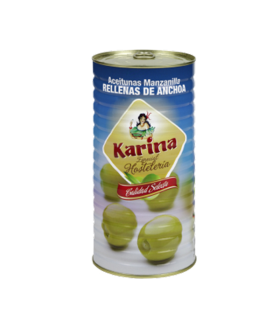 Aceitunas rellenas de anchoa 1,5 kg (6 ud) Karina