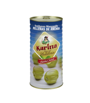 Aceitunas rellenas de anchoa 1,5 kg (6 ud) Karina