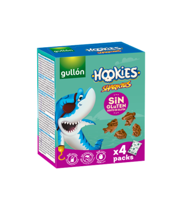 Mini Hookies Sharkies (4 ud) Gullón