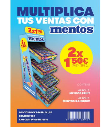 Pack Mentos 2 x 1,50 € 80 ud
