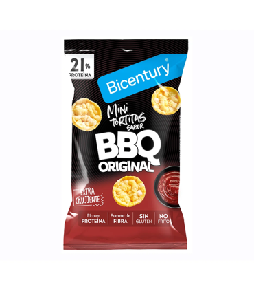 Mini Tortitas Protein Bbq Original 60 g (10 ud) Bicentury