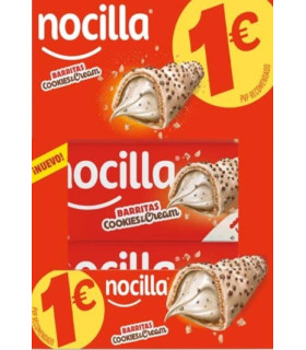 Barritas Nocilla Cookies & Cream 1€ 43 g (18 ud) Idilia