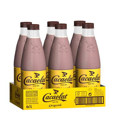 Cacaolat Botella 1 L (6 ud) Idilia