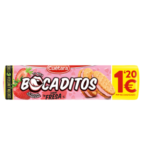 Bocaditos Fresa 1,20€ 150 g (15 ud) Cuétara