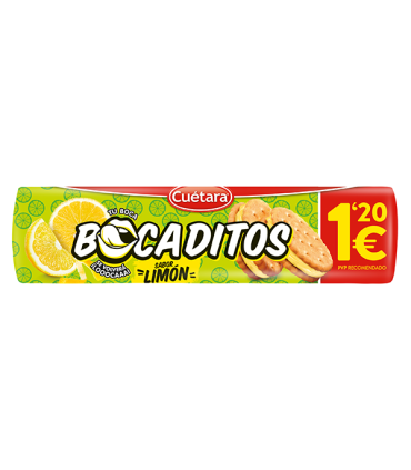 Bocaditos Limón 1,20€ 150 g (15 ud) Cuétara