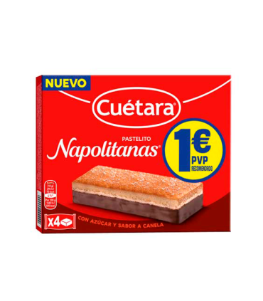 Napolitanas Chocolate 1€ 14 ud Cuétara