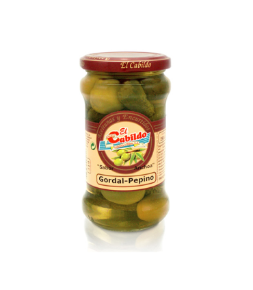 Aceitunas Gordal y Pepinillos Sabor Anchoa 130 g (12 ud) El Cabildo