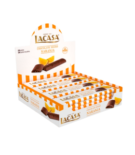 Barritas de Chocolate y Naranja 25 g (16 ud) Lacasa