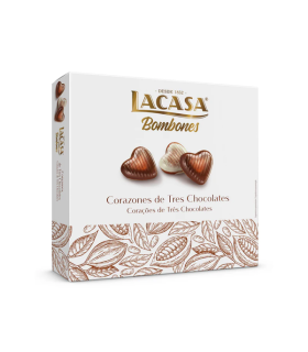 Bombones Corazones de tres chocolates 200 g Lacasa
