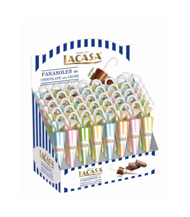 Parasol Chocolate con Leche Grande 35 g (40 ud) Lacasa