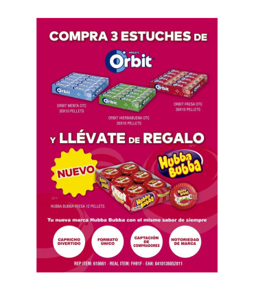 Lote Mars 3 Orbit + Hubba Bubba de Regalo