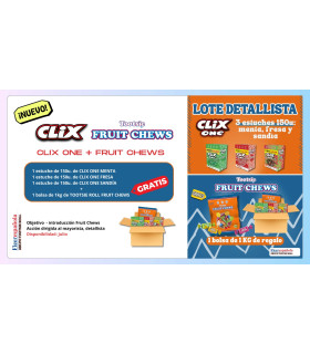 Lote Clix 3 Estuches + Fruit Chews 1 kg de Regalo