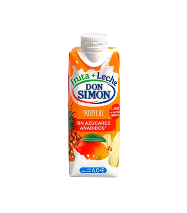 Zumo de Fruta y Leche sabor Tropical 330 ml (24 ud) Don Simon