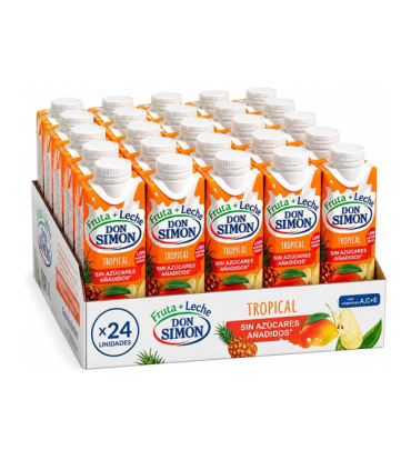 Zumo de Fruta y Leche sabor Tropical 330 ml (24 ud) Don Simon