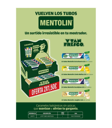 Lote Tubos Mentolin 2 x 1.50 € 48 ud Lacasa